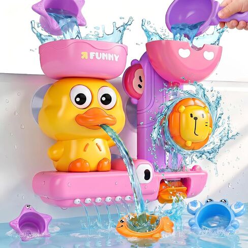 Bath Toys for Kids Ages 1-3, Toys for 1 2 3 Year Old Girl Gifts, Toddler Bath Toys for 2-4 Bathtub Pool Water Toys, 5 PCS in Kuwait