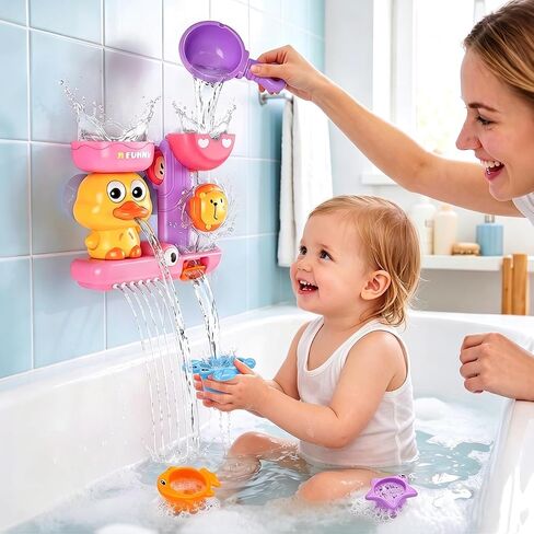 Bath Toys for Kids Ages 1-3, Toys for 1 2 3 Year Old Girl Gifts, Toddler Bath Toys for 2-4 Bathtub Pool Water Toys, 5 PCS in Kuwait