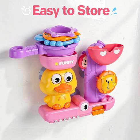 Bath Toys for Kids Ages 1-3, Toys for 1 2 3 Year Old Girl Gifts, Toddler Bath Toys for 2-4 Bathtub Pool Water Toys, 5 PCS in Kuwait