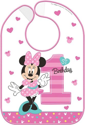 amscan Minnie's Fun to Be One Vinyl Baby Bib (Each) in Kuwait