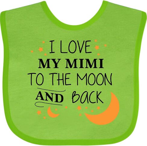 inktastic I Love My Mimi To the Moon and Back Baby Bib in Kuwait