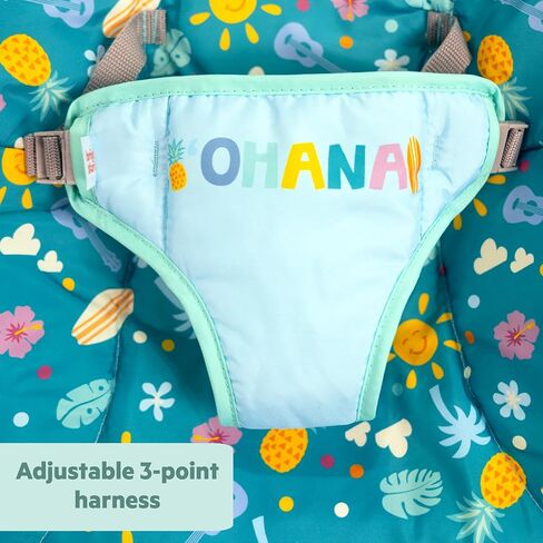 Bright Starts Disney Stitch Ohana Paradise Vibrating Baby Bouncer, Soothing Vibrations Infant Seat with 2 Sensory Toys, 0-6 Months in Kuwait