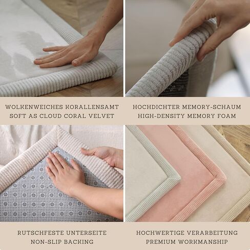 Hakuna Matte CloudSoft Baby Play Mat for Floor 60" x 80" Brown | Coral Velvet high-density foam Rug for Crawling & Cozy Play – Non-Slip, Water-Resistant, Easy-CareTummy Time Mat in Kuwait