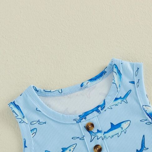 Newborn Baby Boy Romper Coming Home Outfit Summer Clothes 0-18M | Newborn Baby Boy Romper Coming Home Outfit Infant Sleeveless One Piece Jumpsuit Summer Clothes 0 3 6 12 18 Months in Kuwait
