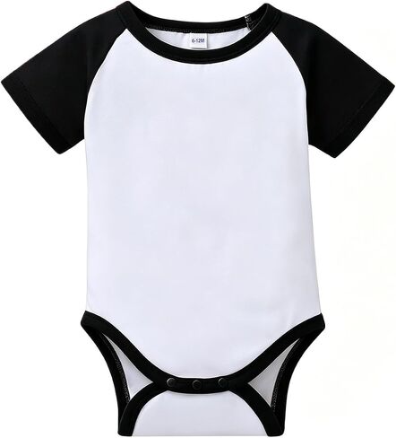 Magic Park 0-24M Baby Boys Raglan Bodysuit Short Sleeve Romper Infant Girls Raglan Baseball Jumpsuit in Saudi Arabia
