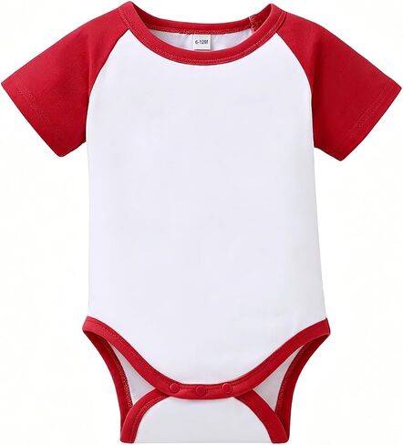 Magic Park 0-24M Baby Boys Raglan Bodysuit Short Sleeve Romper Infant Girls Raglan Baseball Jumpsuit in Saudi Arabia