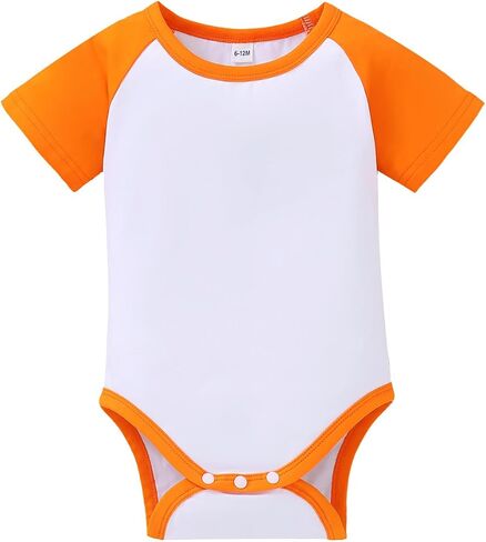Magic Park 0-24M Baby Boys Raglan Bodysuit Short Sleeve Romper Infant Girls Raglan Baseball Jumpsuit in Saudi Arabia