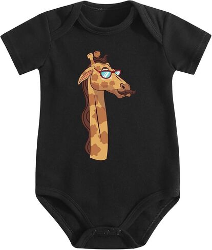 Baby Romper,Giraffe with Sunglasses,Adorable Whimsical Print Daily Clothing in Kuwait