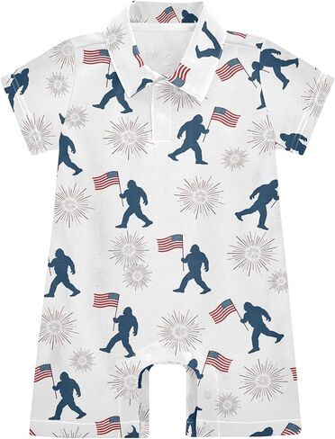 Baby Boys Romper Summer Polo Neck Short Sleeve Jumpsuits One Piece Cotton Clothes Outfits for Newborn Infant 0-24 Month in Kuwait