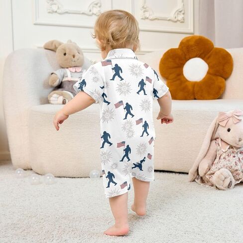 Baby Boys Romper Summer Polo Neck Short Sleeve Jumpsuits One Piece Cotton Clothes Outfits for Newborn Infant 0-24 Month in Kuwait