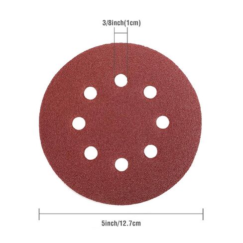 WORKPRO 80-Piece Sanding Disc Set，5-Inch 8-Hole Hook and Loop Sanding Discs, 60, 80, 100, 120, 180, 240, 320, 400 Grits Sandpaper for Random Orbital Sander(Not for Oscillating Tools or Mouse Sander) in Kuwait