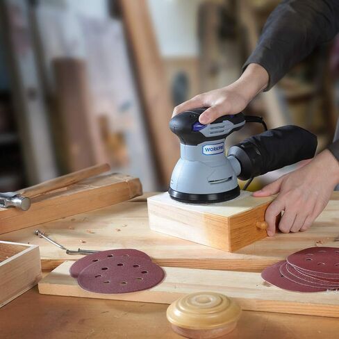 WORKPRO 80-Piece Sanding Disc Set，5-Inch 8-Hole Hook and Loop Sanding Discs, 60, 80, 100, 120, 180, 240, 320, 400 Grits Sandpaper for Random Orbital Sander(Not for Oscillating Tools or Mouse Sander) in Kuwait