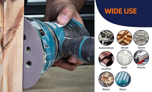 80pcs 5 inch 8 Hole Sanding Discs Hook and Loop 1500/2000/2500/3000/4000/5000/7000/10000 Grits Wet Dry Sandpaper with 2pcs Interface Pad for Random Orbital Sander Automotive Wood Metal Polishing in Kuwait