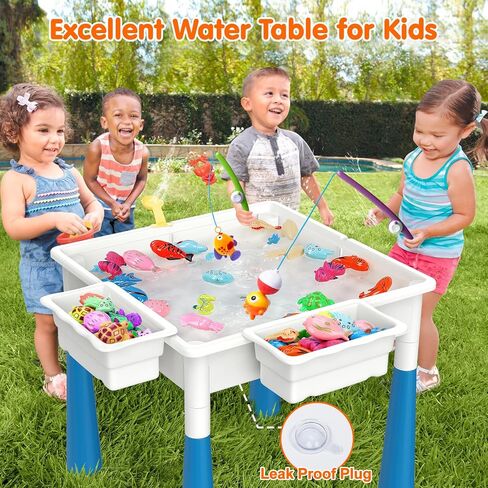 arscniek Toddler Activity Table & Chairs Set, 7-in-1 Kids Desk for Age 3-7 | Kids Activity Table & Chair Set with 152PCS Marble Run Blocks, Sand & Water Table, Learning Play Desk for Girls Boys Toddlers in Kuwait