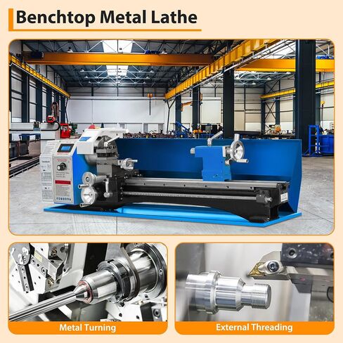Mini Metal Lathe 8x30 Inch – 750w Powerful Motor, 0-2500 RPM Variable Speed, Precision Benchtop Lathe with 3-Jaw Chuck, Metal Gears & Accessory Tool Kit in Kuwait