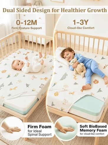 38x24 Baby Mattresses-Pack and Play Mattress,Pack N Play Mattresses,Playpen Mattress for Pack N Play,Pack and Play Mattress Pad;Use Excluded-Breathable Soft Memory Foam Firm Mattress,Beige,Biobased in Kuwait