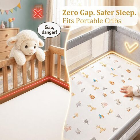 38x24 Baby Mattresses-Pack and Play Mattress,Pack N Play Mattresses,Playpen Mattress for Pack N Play,Pack and Play Mattress Pad;Use Excluded-Breathable Soft Memory Foam Firm Mattress,Beige,Biobased in Kuwait