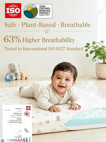 38x24 Baby Mattresses-Pack and Play Mattress,Pack N Play Mattresses,Playpen Mattress for Pack N Play,Pack and Play Mattress Pad;Use Excluded-Breathable Soft Memory Foam Firm Mattress,Beige,Biobased in Kuwait