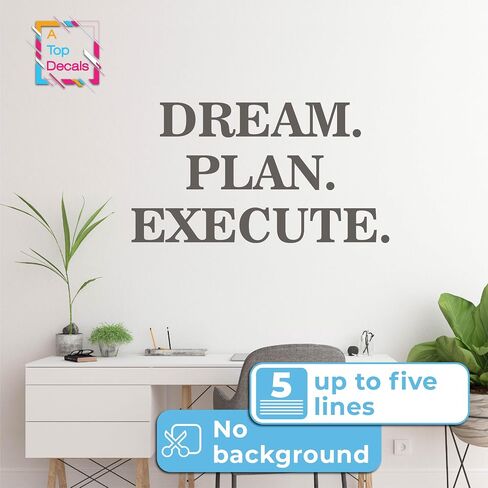 Custom Vinyl Wall Decal Letters, Personalized Large Quote Lettering Sticker | Design Your Own Quote for Walls, Mirrors, Doors, Windows, Home & Office. Waterproof, Any Font, Color, and Size. Made in USA. in Kuwait