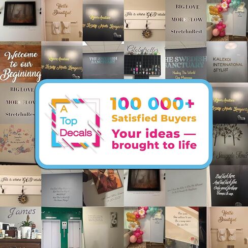 Custom Vinyl Wall Decal Letters, Personalized Large Quote Lettering Sticker | Design Your Own Quote for Walls, Mirrors, Doors, Windows, Home & Office. Waterproof, Any Font, Color, and Size. Made in USA. in Kuwait