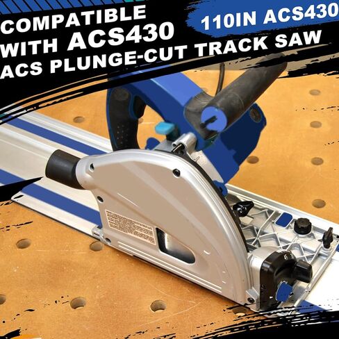 ACS430 55"Track Saw Guide Rail for ACS Series, 55" Extension Guide Rail Kit | Include 5m Splinter Guard and Connectors, for ACS Circular Track Saws, Perfect for Woodworking Longer Cuts, 2 Year Warranty in Saudi Arabia