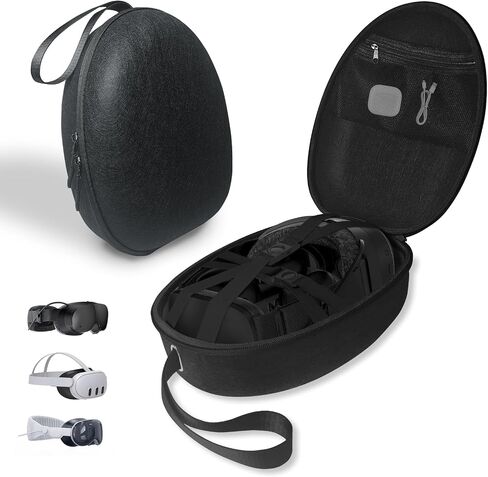 Hard Shell Case Compatible with Steam Frame/Meta Quest 3/Apple Vision Pro, Portable Travel Storage for Steam Frame, 2 Steam Controllers, Data Cables and More,Hard Case for VR Headsets in Kuwait