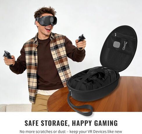 Hard Shell Case Compatible with Steam Frame/Meta Quest 3/Apple Vision Pro, Portable Travel Storage for Steam Frame, 2 Steam Controllers, Data Cables and More,Hard Case for VR Headsets in Kuwait