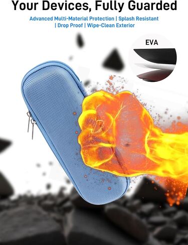 Shockproof Hard Carrying Case for YIVIDA L359 AI Digital Voice Recorder,Premium EVA Protective Hard Case, Durable Shockproof Organizer Bag with Wipe-Clean Exterior,Sky Blue in Kuwait