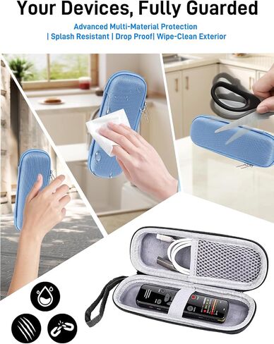 Shockproof Hard Carrying Case for YIVIDA L359 AI Digital Voice Recorder,Premium EVA Protective Hard Case, Durable Shockproof Organizer Bag with Wipe-Clean Exterior,Sky Blue in Kuwait