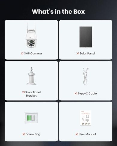 Solar Security Cameras Wireless Outdoor 2K, Self Charged WiFi Cameras for Home Security Battery-Powered, 360°PTZ 3MP Color Night Vision, IP66,Two-Way Audio, Alexa/Google Assistant,2.4Ghz Only in Saudi Arabia