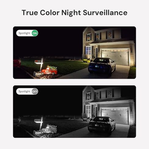 yeewise Solar Security Camera Wireless Outdoor, 2K QHD Home Security System | 2-Cam Kit, 2.4&5GHz WiFi, Color Night Vision, WiFi-6, Local Storage, IP66 Weatherproof, Works with Alexa, No Monthly Fees in Kuwait