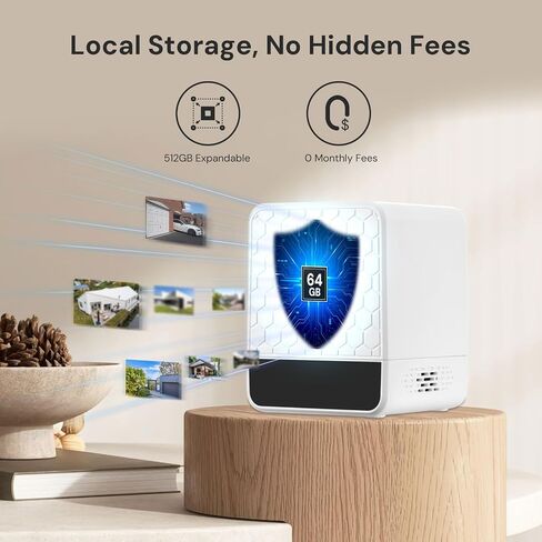 yeewise Solar Security Camera Wireless Outdoor, 2K QHD Home Security System | 2-Cam Kit, 2.4&5GHz WiFi, Color Night Vision, WiFi-6, Local Storage, IP66 Weatherproof, Works with Alexa, No Monthly Fees in Kuwait