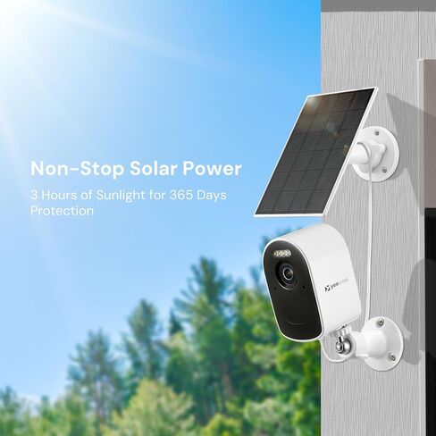 yeewise Solar Security Camera Wireless Outdoor, 2K QHD Home Security System | 2-Cam Kit, 2.4&5GHz WiFi, Color Night Vision, WiFi-6, Local Storage, IP66 Weatherproof, Works with Alexa, No Monthly Fees in Kuwait