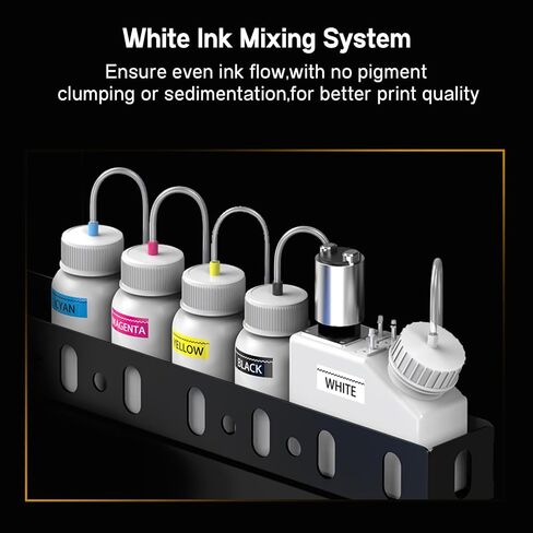 DXZ A3 DTG Printer for Direct-to-Garment Clothing – 2800 × 1440 DPI, White Ink Mixing Engine, Semi‑Automatic Cleaning, Includes Electric Sprayer & Ink Kit in Kuwait