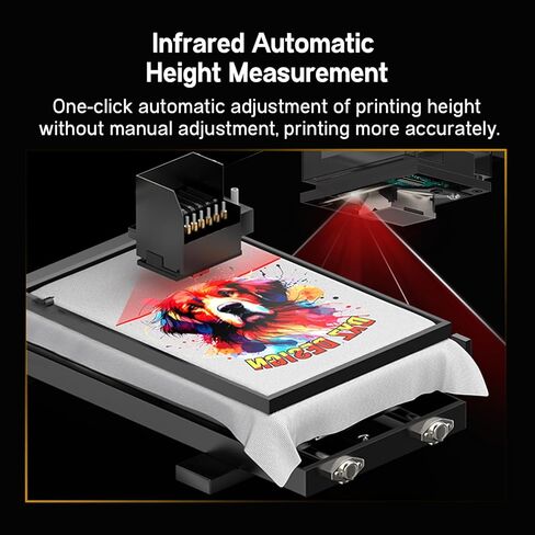 DXZ A3 DTG Printer for Direct-to-Garment Clothing – 2800 × 1440 DPI, White Ink Mixing Engine, Semi‑Automatic Cleaning, Includes Electric Sprayer & Ink Kit in Kuwait