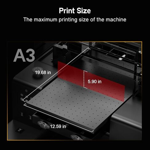 DXZ A3 DTG Printer for Direct-to-Garment Clothing – 2800 × 1440 DPI, White Ink Mixing Engine, Semi‑Automatic Cleaning, Includes Electric Sprayer & Ink Kit in Kuwait