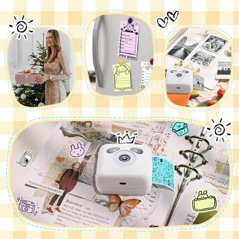 Mini Sticker Printer, 300Dpi Portable Sticker Maker for Kids | Print Pods mini printer, ideal for scrapbook, DIY, journal, travel & photo. Compatible with iOS & Android in Kuwait