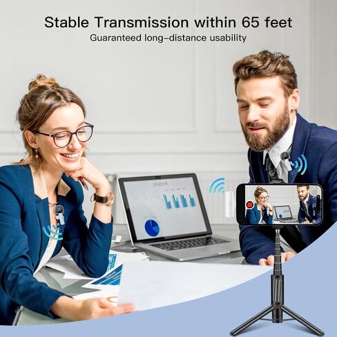 Leettus 2pcs Lavalier Wireless Microphone for iPhone iPad Video Recording,Mini Microphone for Game Live Streaming,interviews,YouTube,TikTok,Vlog(White) in Kuwait
