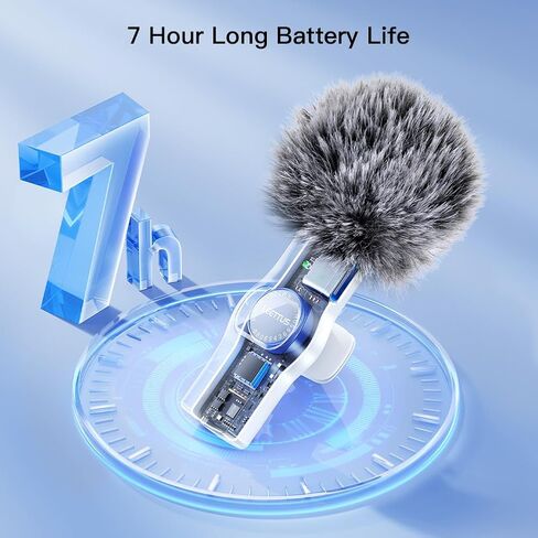 Leettus 2pcs Lavalier Wireless Microphone for iPhone iPad Video Recording,Mini Microphone for Game Live Streaming,interviews,YouTube,TikTok,Vlog(White) in Kuwait