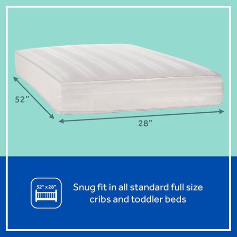 SEALY BABY 2 Stage Infant Crib Mattress Plus Toddler Bed Fit, Breathable, Resistant to Stain Cover, Dual Firmness & Ultra-Lightweight, Natural Soybean in Kuwait