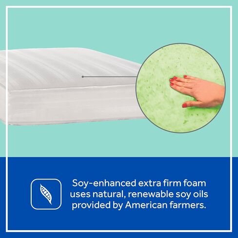 SEALY BABY 2 Stage Infant Crib Mattress Plus Toddler Bed Fit, Breathable, Resistant to Stain Cover, Dual Firmness & Ultra-Lightweight, Natural Soybean in Kuwait