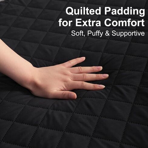 BEDSUM 2-Pack Waterproof Mini Crib Mattress Protector, 28" x 52",White | Quilted Fitted Pad Cover, Machine Washable, Soft Noiseless Baby Mattress Cover, Baby Bed Protector in Kuwait