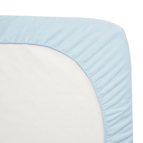 American Baby Company Heavenly Soft Chenille Fitted Mini Crib Sheet 24" x 38", Warm and Cozy Chenille Portable Sheet, Blue, for Boys and Girls, Fits Most Pack N Play Mattresses in Kuwait