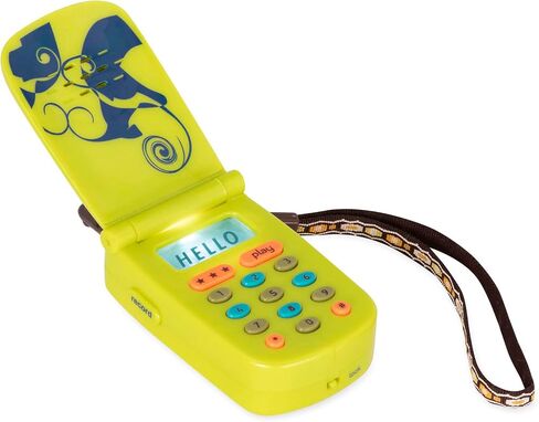 B. toys Toy Keys & Cell Phone Set, FunKeys and Hellophone, 2-Pack | 2-piece pretend play sensory set with flashlight, car sounds, songs, record-playback phone, red keys and green, 10+ Months in Kuwait