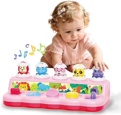 FS Pop Up Toy for Baby 12 Months, Cause and Effect Toys for 1 Year Old, Early Learning Educational Pop Up Baby Toy for Boys and Girls 1st Birthday Gift in Kuwait