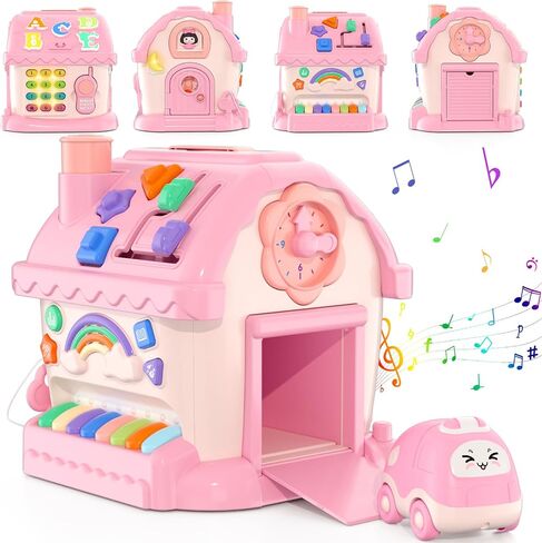 HYES Toys for 1 Year Old Girl Gifts, Musical House Learning Toddler Toys | with Story, Letter, Games 1st First Birthday Gifts for Girls 6-12 12-18 Months in Kuwait