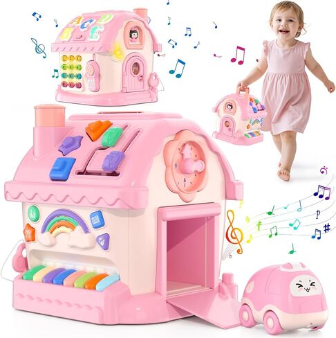 HYES Toys for 1 Year Old Girl Gifts, Musical House Learning Toddler Toys | with Story, Letter, Games 1st First Birthday Gifts for Girls 6-12 12-18 Months in Kuwait
