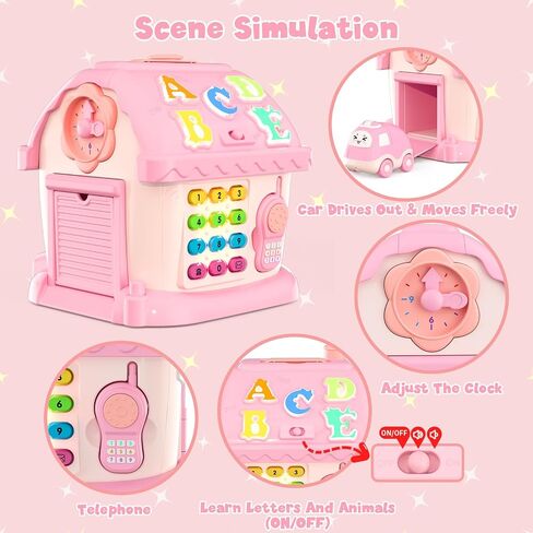 HYES Toys for 1 Year Old Girl Gifts, Musical House Learning Toddler Toys | with Story, Letter, Games 1st First Birthday Gifts for Girls 6-12 12-18 Months in Kuwait