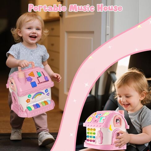 HYES Toys for 1 Year Old Girl Gifts, Musical House Learning Toddler Toys | with Story, Letter, Games 1st First Birthday Gifts for Girls 6-12 12-18 Months in Kuwait