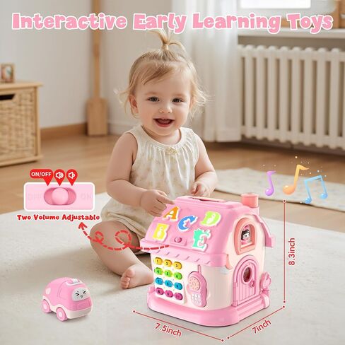 HYES Toys for 1 Year Old Girl Gifts, Musical House Learning Toddler Toys | with Story, Letter, Games 1st First Birthday Gifts for Girls 6-12 12-18 Months in Kuwait